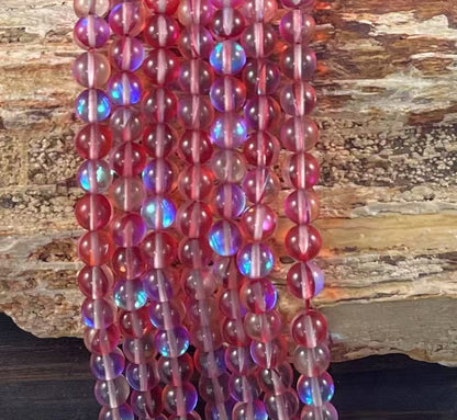 Mermaid Glass Beads aka Mystic Aura Quartz Round 6mm 8mm