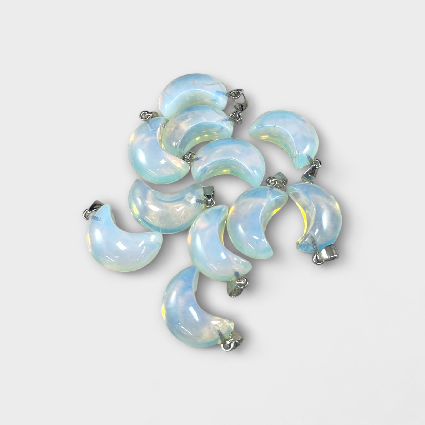 Opalite, 18x25mm Crescent Moon Pendant (1 pc)