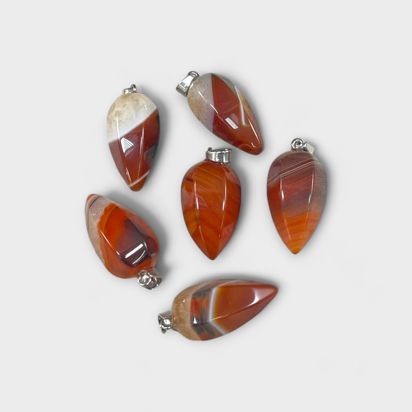 Carnelian, Cut Point Pendant, 15x30mm (1pc)