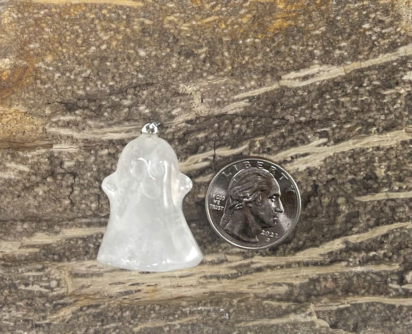 Halloween Ghost, Gemstone Pendants, 24x30mm (1pc)