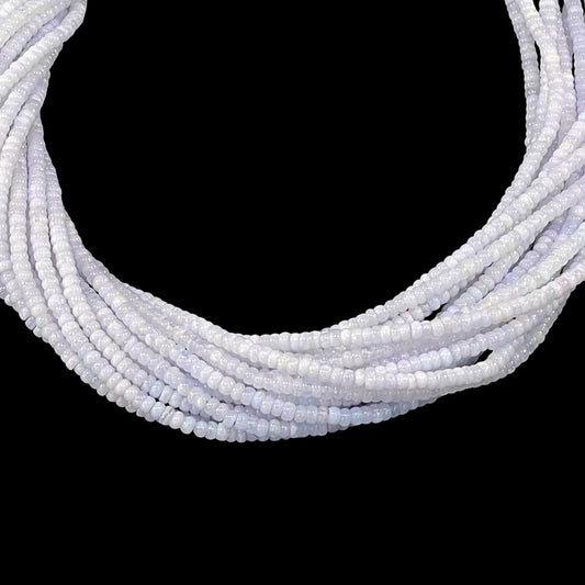 Blue Lace Agate Rondelle, 4mm