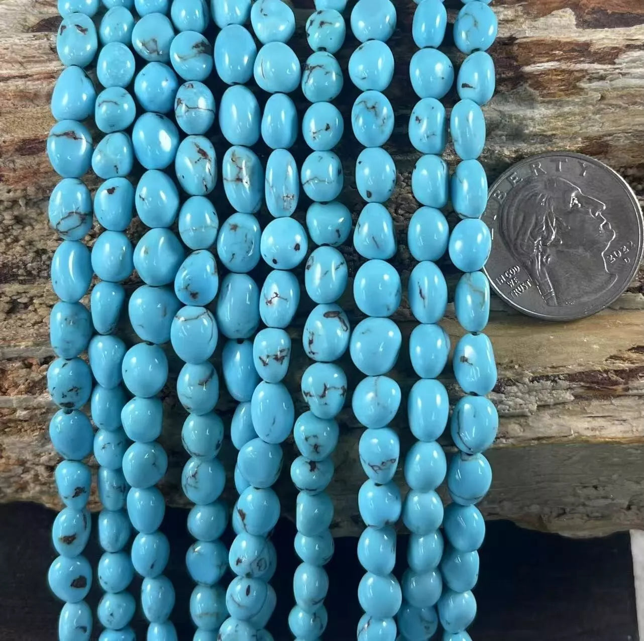 Rare Egyptian Turquoise  5-7mm Small Tumble Nugget / Quantity Limited