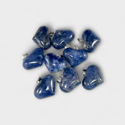 Sodalite 25x20mm Heart Pendant (1 pc)