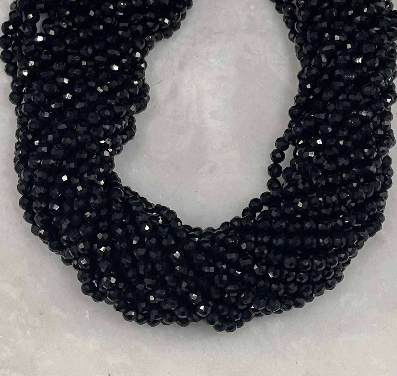 Black Tourmaline Micro Faceted