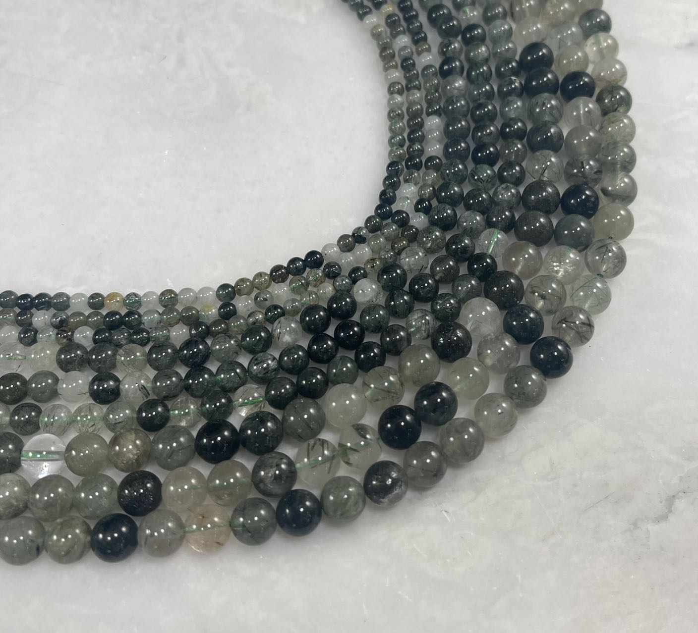 Green Rutilated Quartz Round