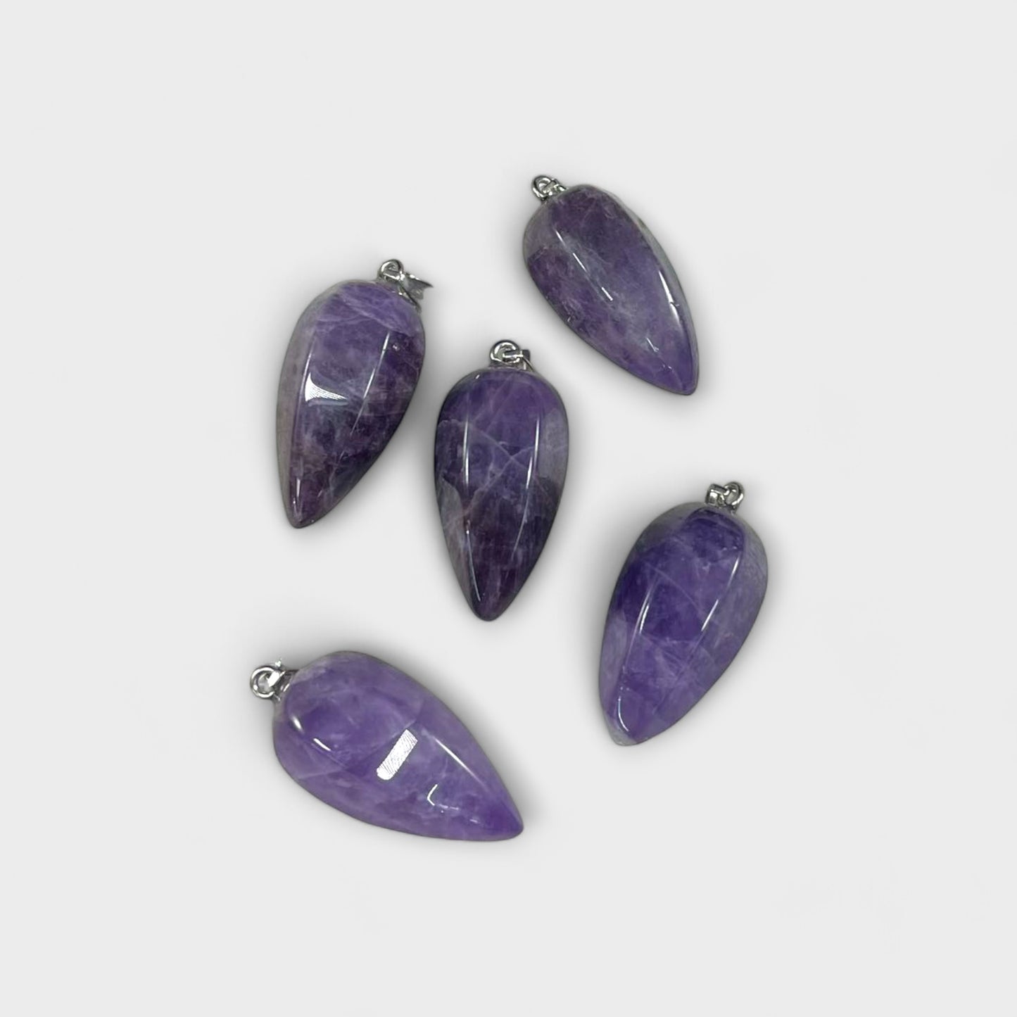 Amethyst , Cut Point Pendant, 15x30mm (1pc)