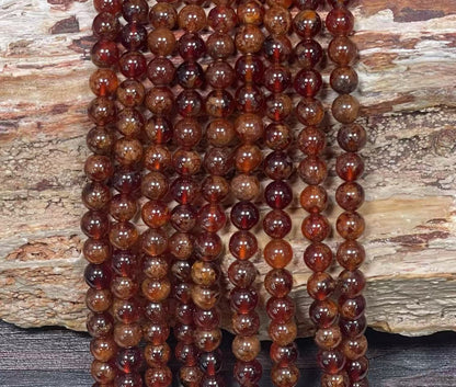Hessonite Garnet Round 6mm 8mm