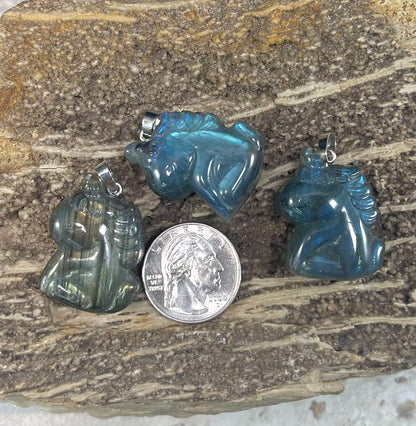 Labradorite, Animal Shape Pendants (1pc)