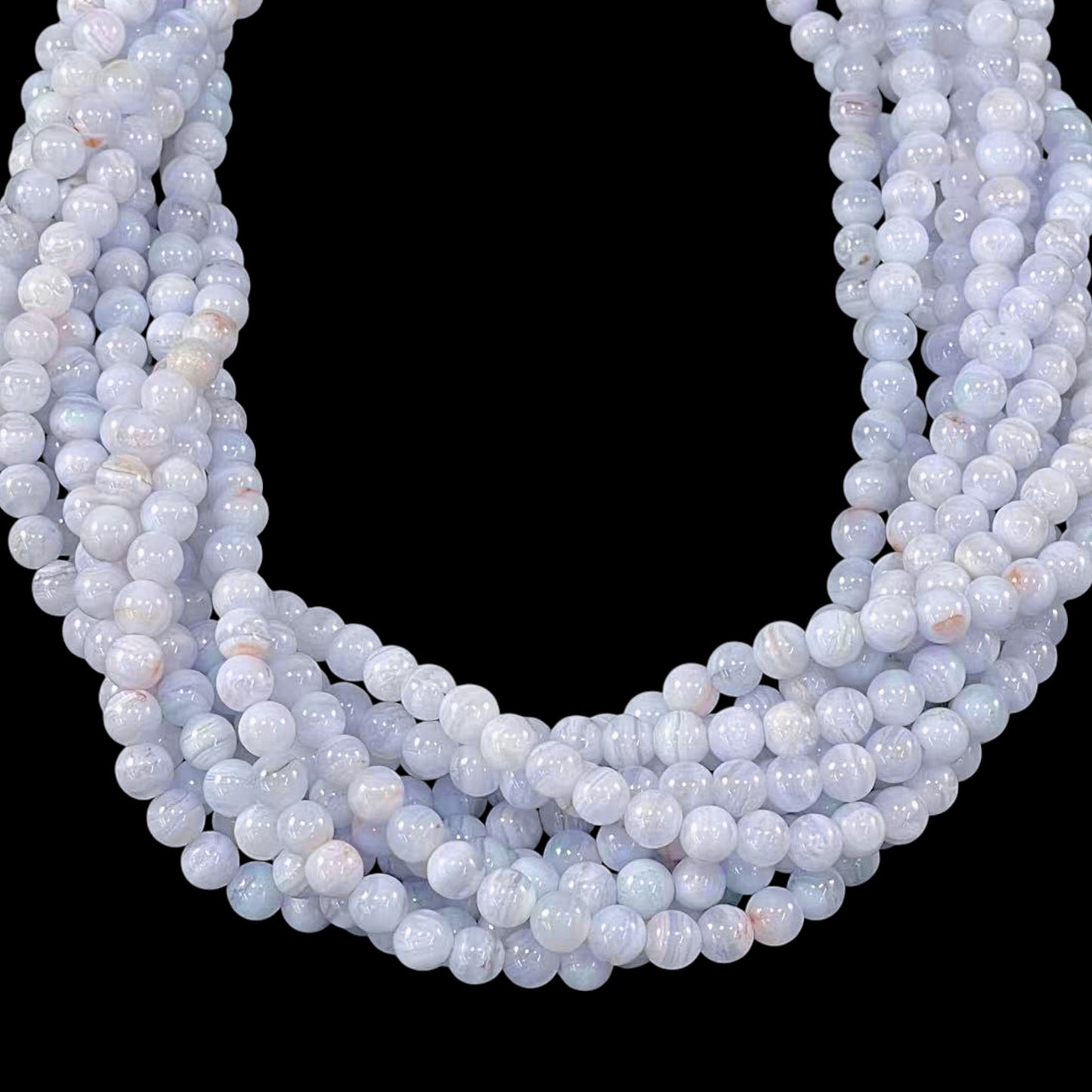 Blue Lace Agate Round 3mm 6mm