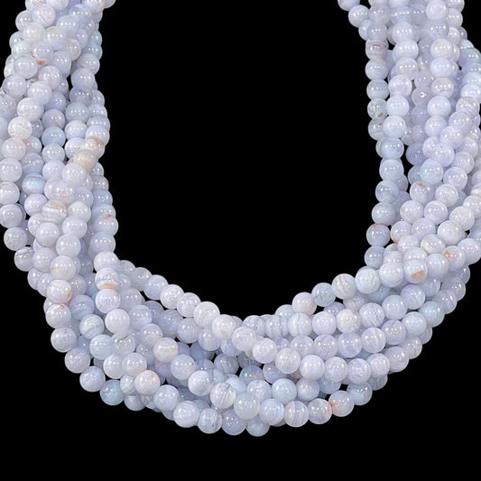 Blue Lace Agate Round 3mm 6mm