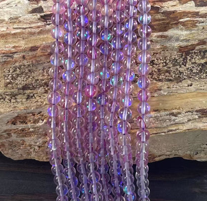 Mermaid Glass Beads aka Mystic Aura Quartz Round 6mm 8mm