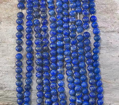 Natural Lapis Lazuli, Round 6mm 8mm