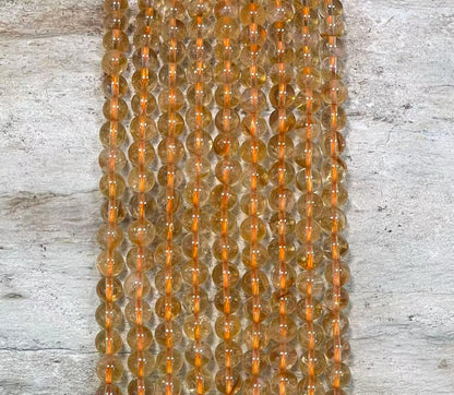Citrine A Grade Round 6mm 8mm