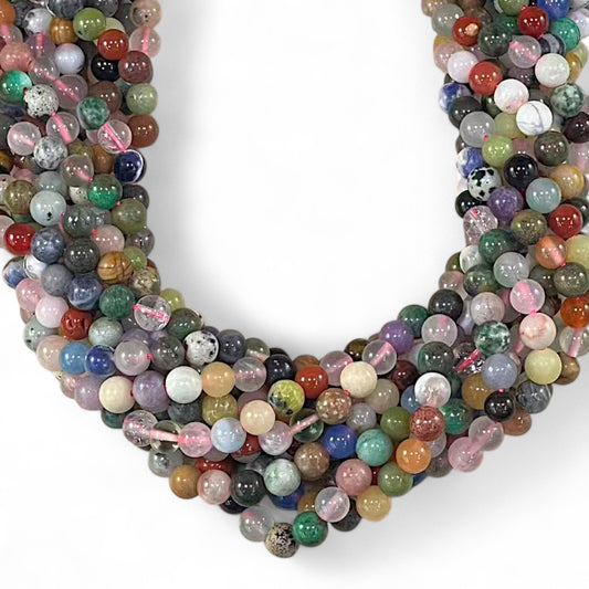 Mix Gemstone / Mix Stone, Round 6mm