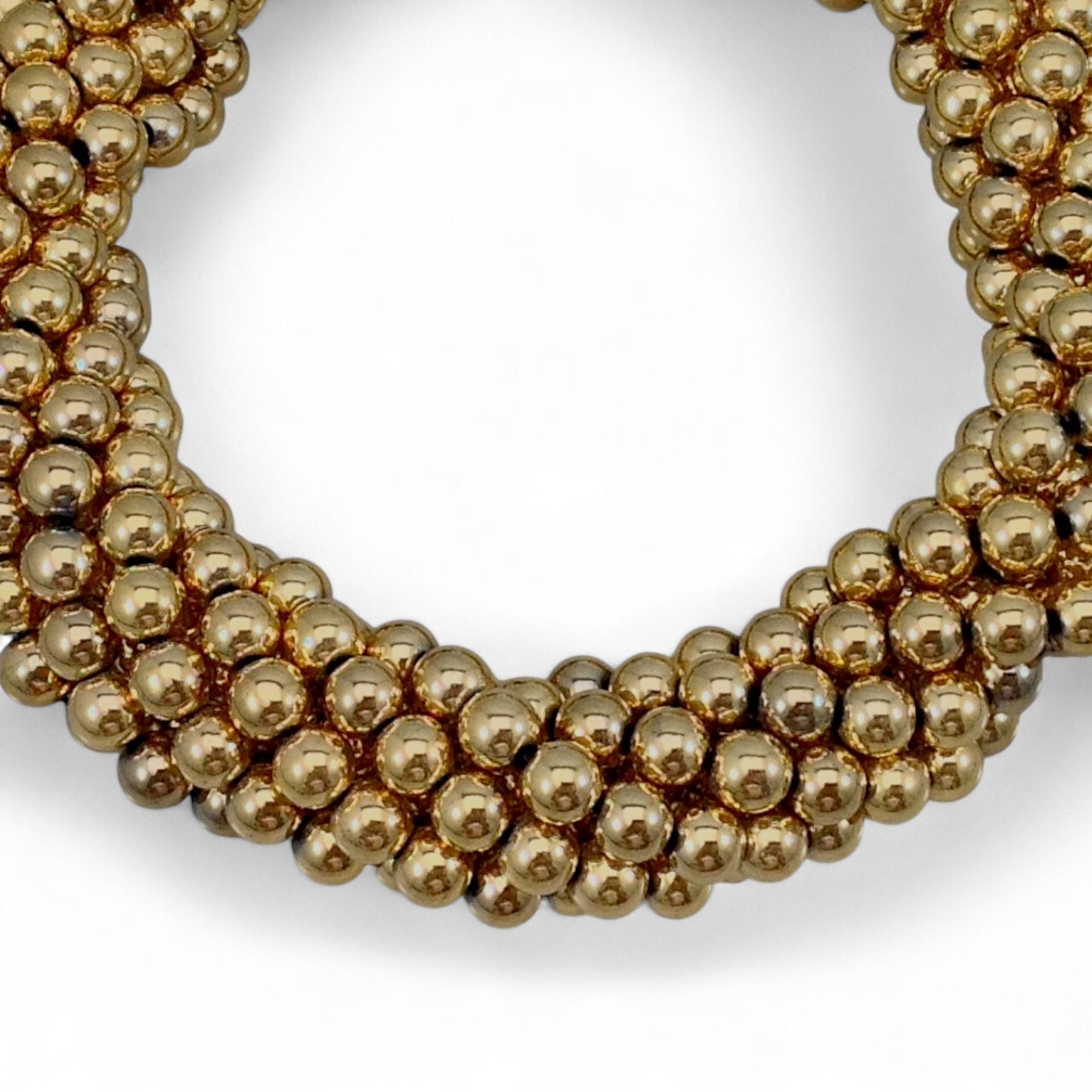 Gold Plated Hematite Round