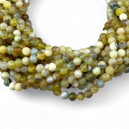 Dendritic Yellow Opal Round 6mm 8mm