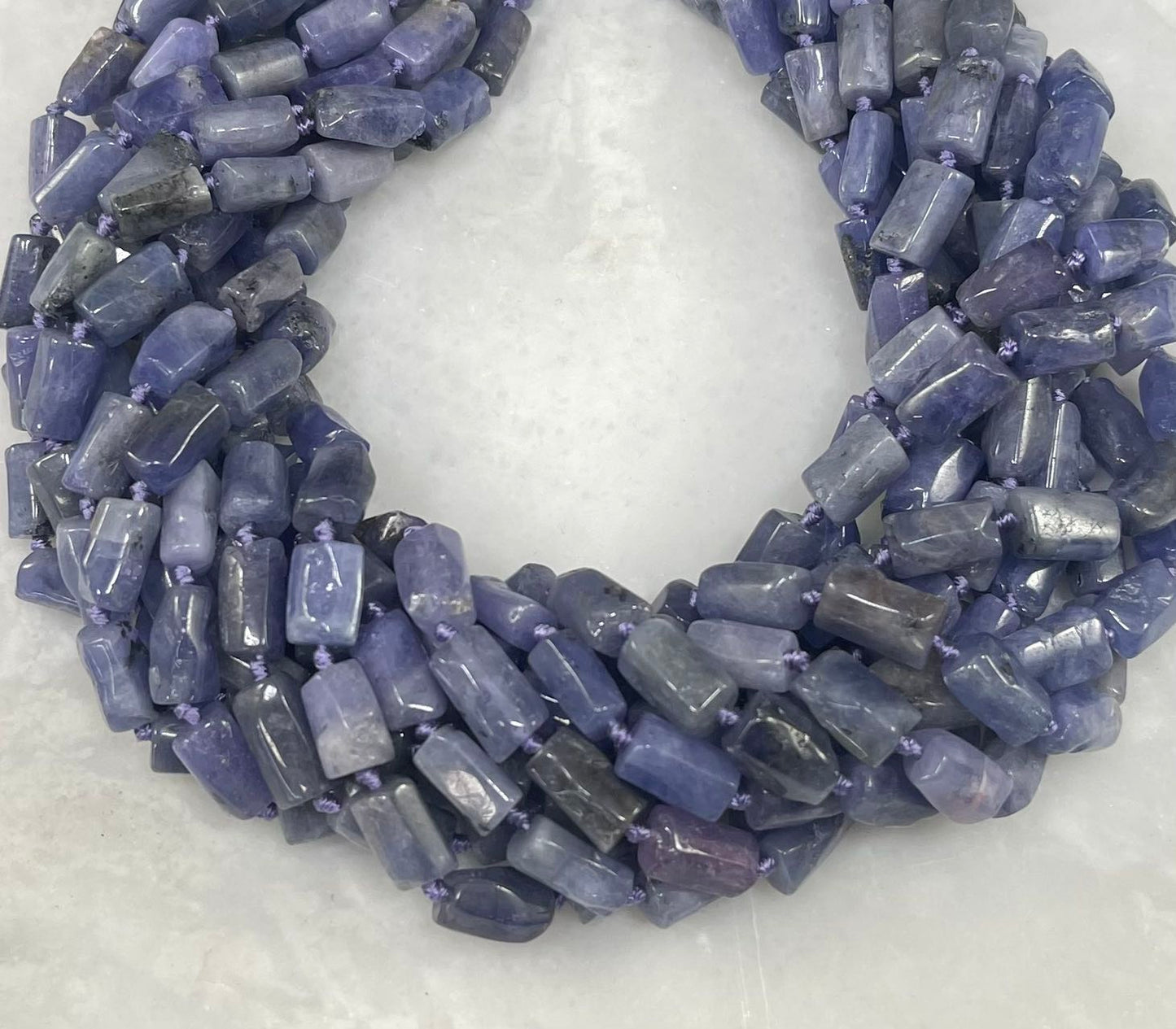 Tanzanite Cut Tubes