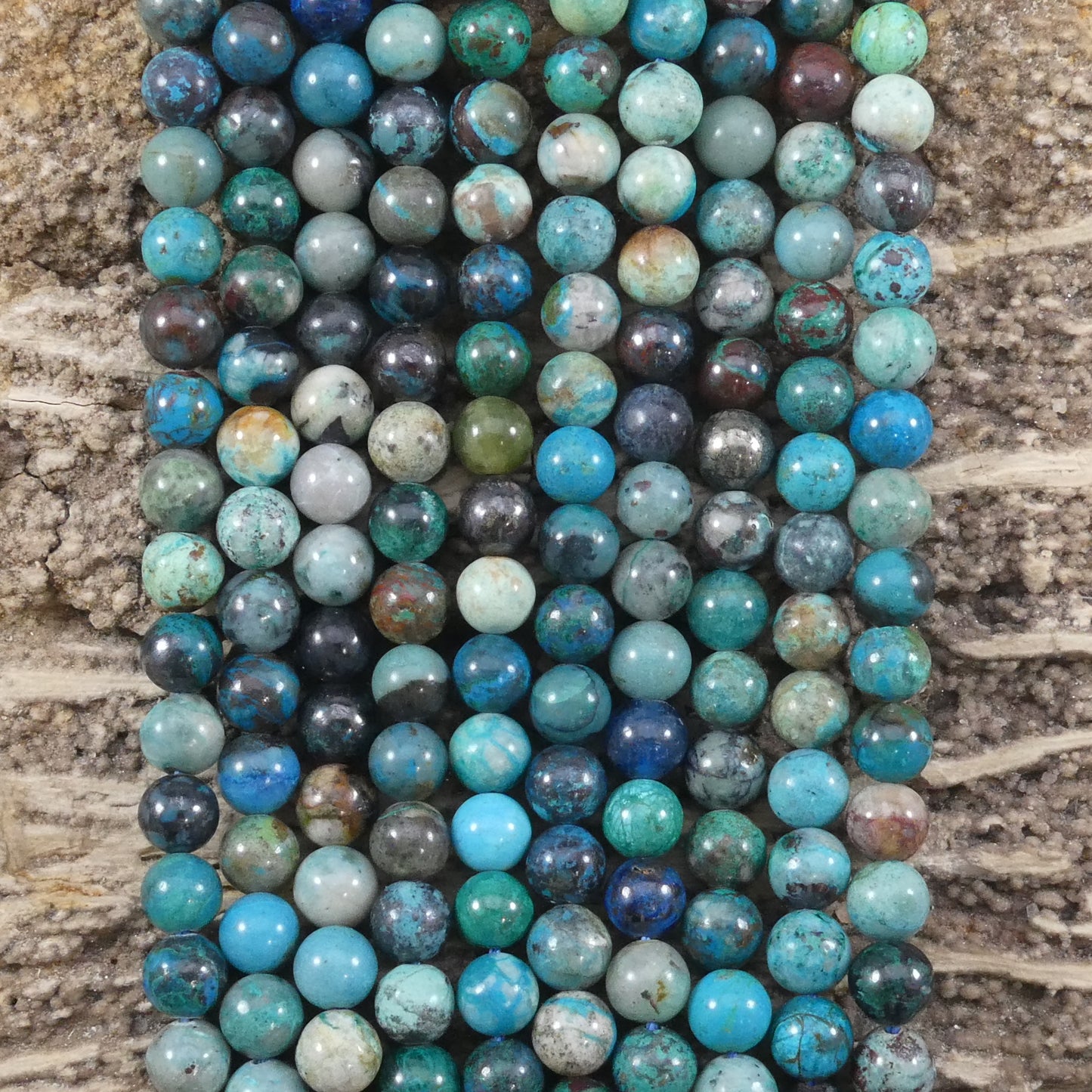Peruvian Chrysocolla Round 6mm 8mm