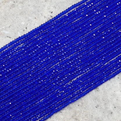 Crystal Rondelle Cobalt Blue, 2mm 4mm 6mm 8mm