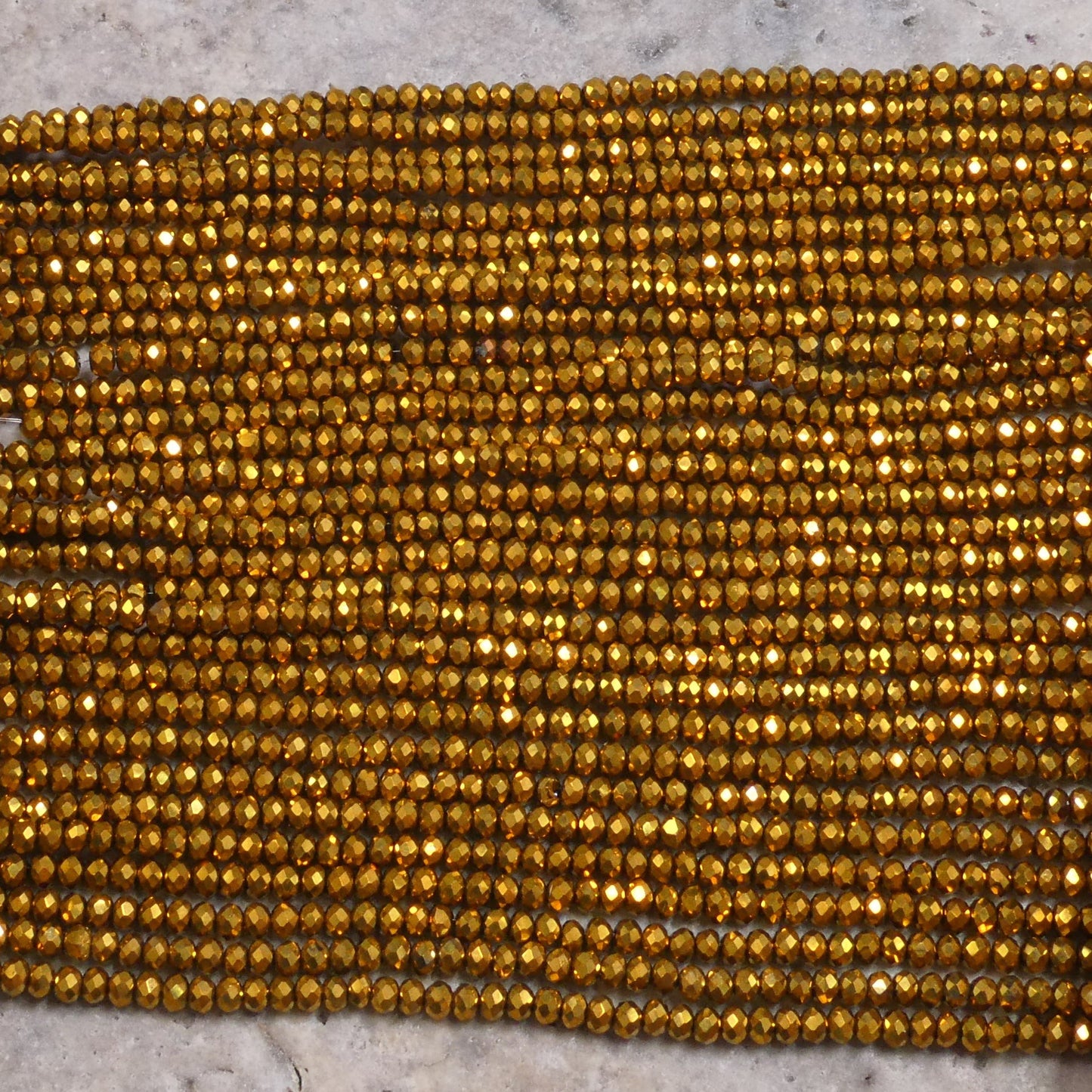 Crystal Rondelle Metallic Gold, 2mm 4mm 6mm 8mm