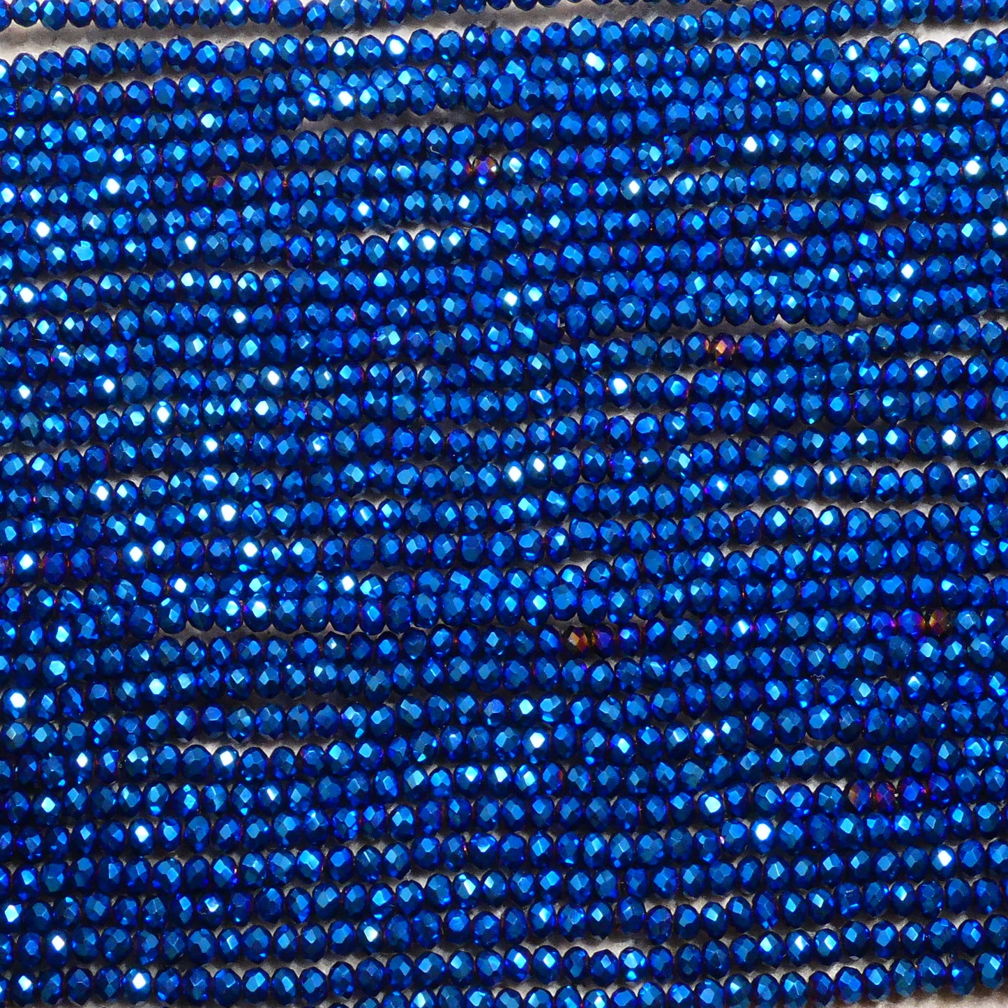 Crystal Rondelle Metallic Blue, 2mm 4mm 6mm 8mm