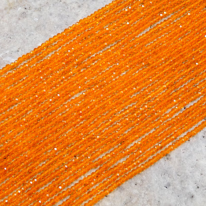 Crystal Rondelle Sun Orange AB, 2mm 4mm 6mm 8mm