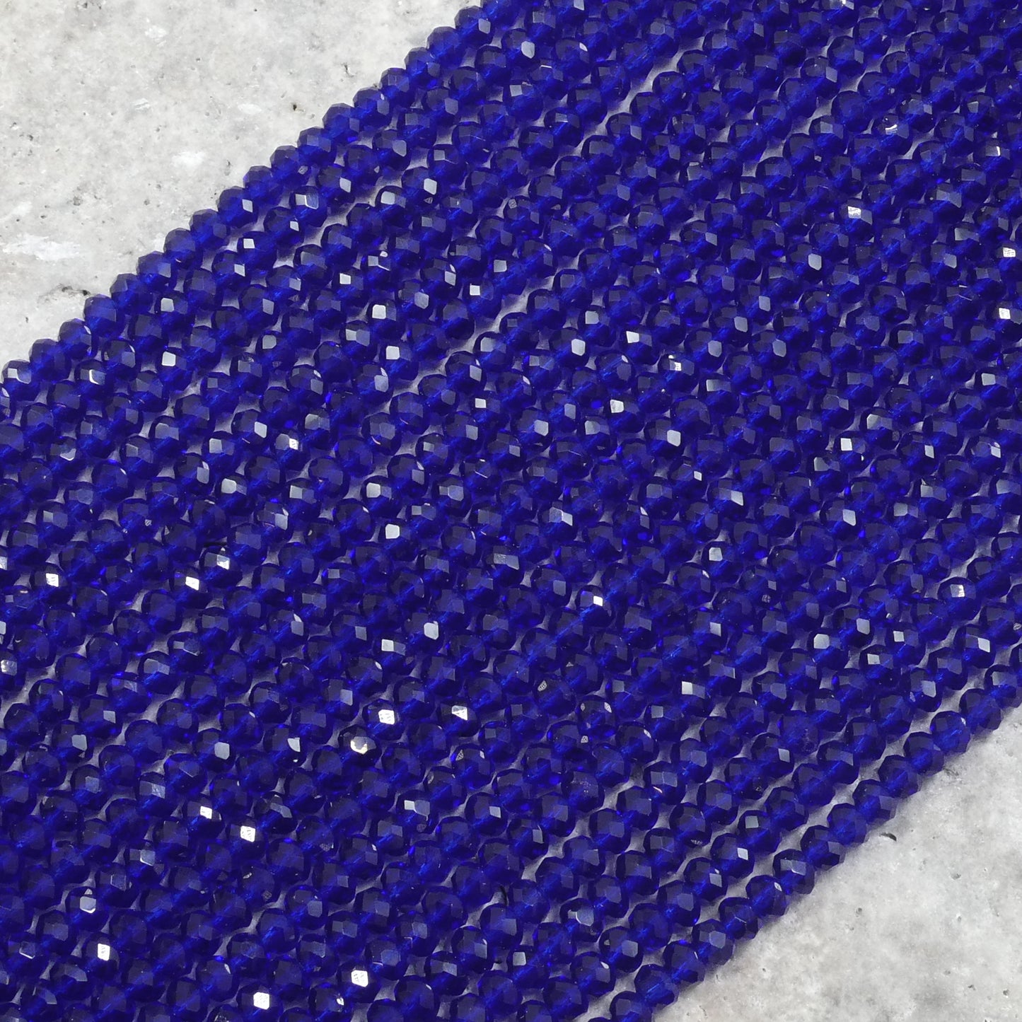 Crystal Rondelle Cobalt Blue, 2mm 4mm 6mm 8mm