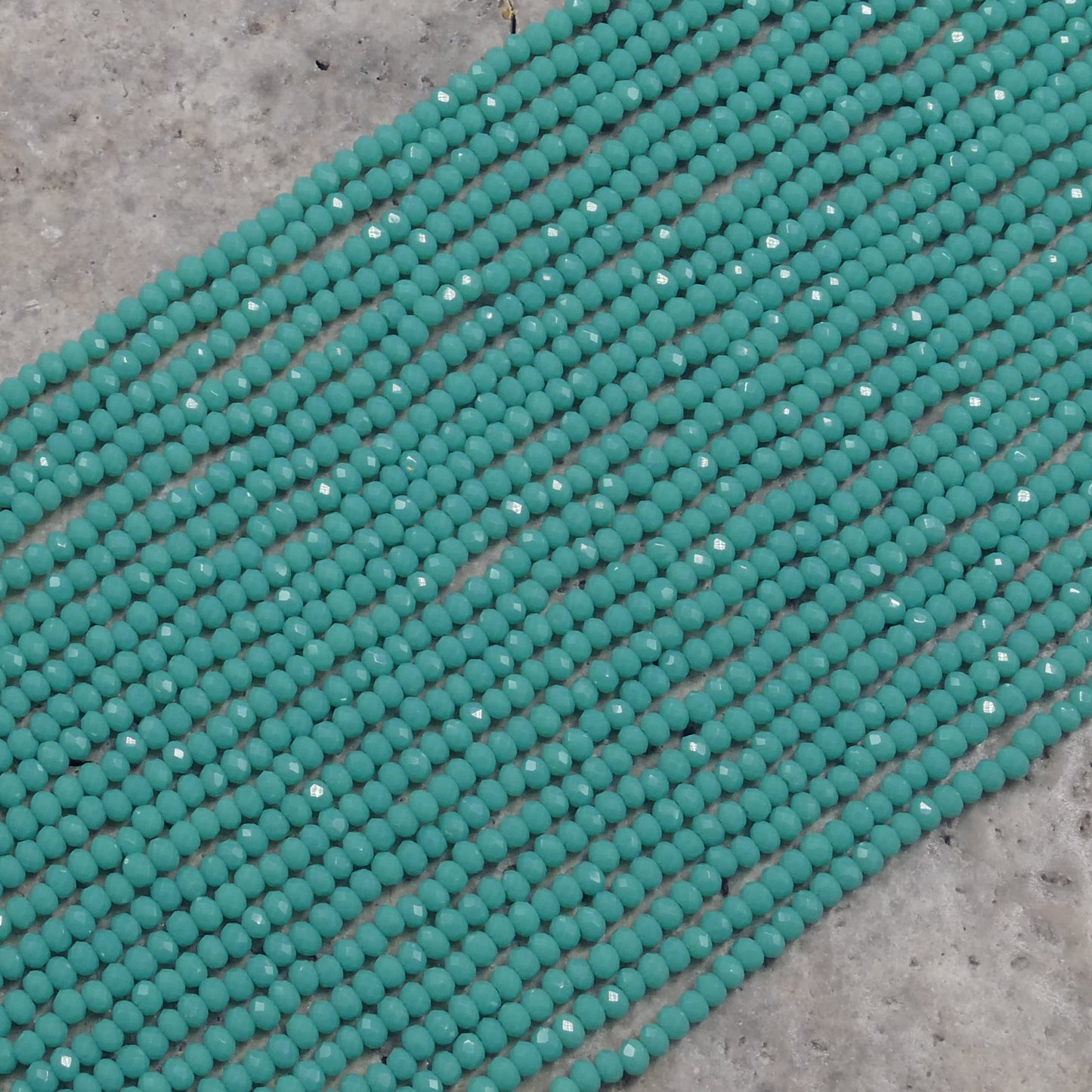 Crystal Faceted Rondelle Mint Alabaster, 2mm 4mm 6mm 8mm