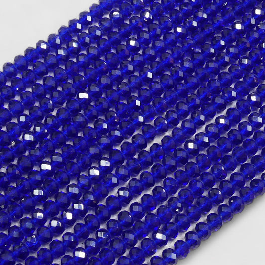 Crystal Rondelle Cobalt Blue, 2mm 4mm 6mm 8mm