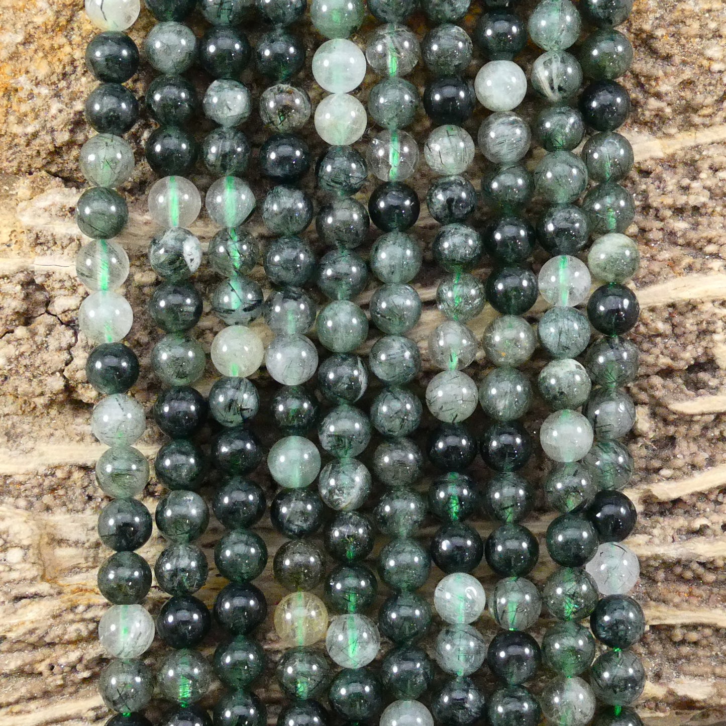 Green Rutilated Quartz Round