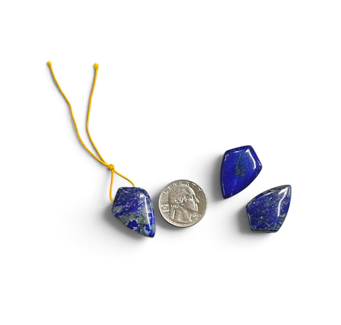 Natural Lapis Kite Shape Pendant 25x30mm