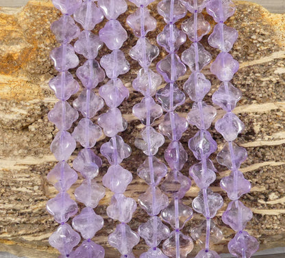 Lavender Amethyst 4 Leaf Clover Shapes