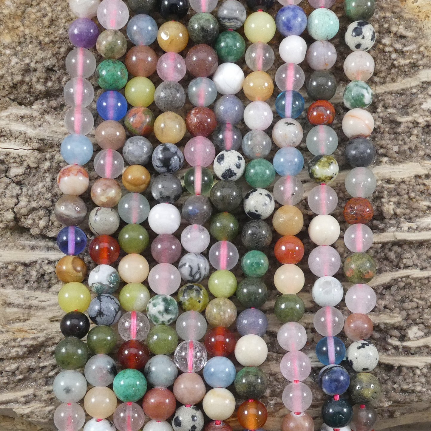 Mix Gemstone / Mix Stone, Round 6mm