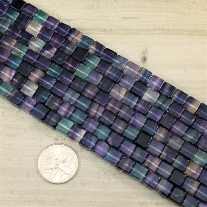 Rainbow Fluorite Cube Strands