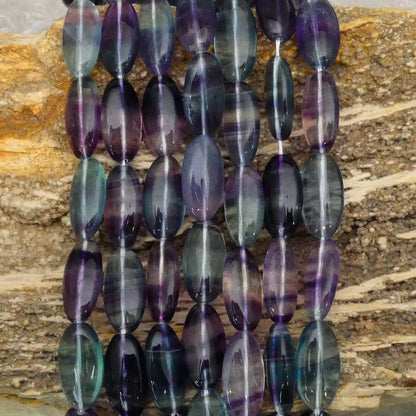 Rainbow Fluorite Oval Strands