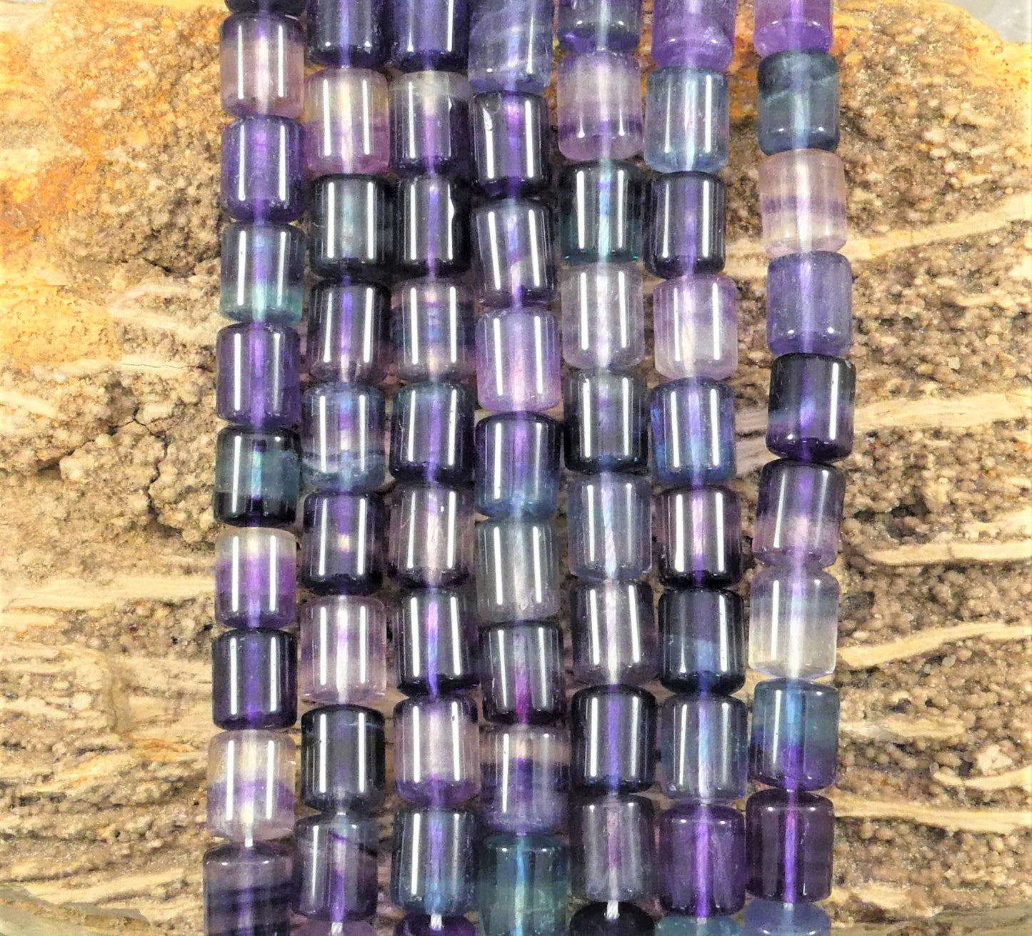 Rainbow Fluorite Tube Shapes