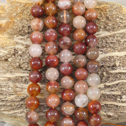 Red Copper Rutilated Quartz Round