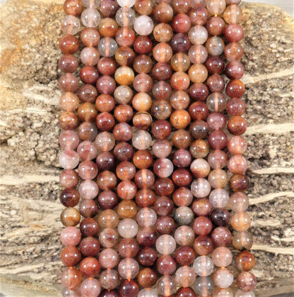 Red Copper Rutilated Quartz Round