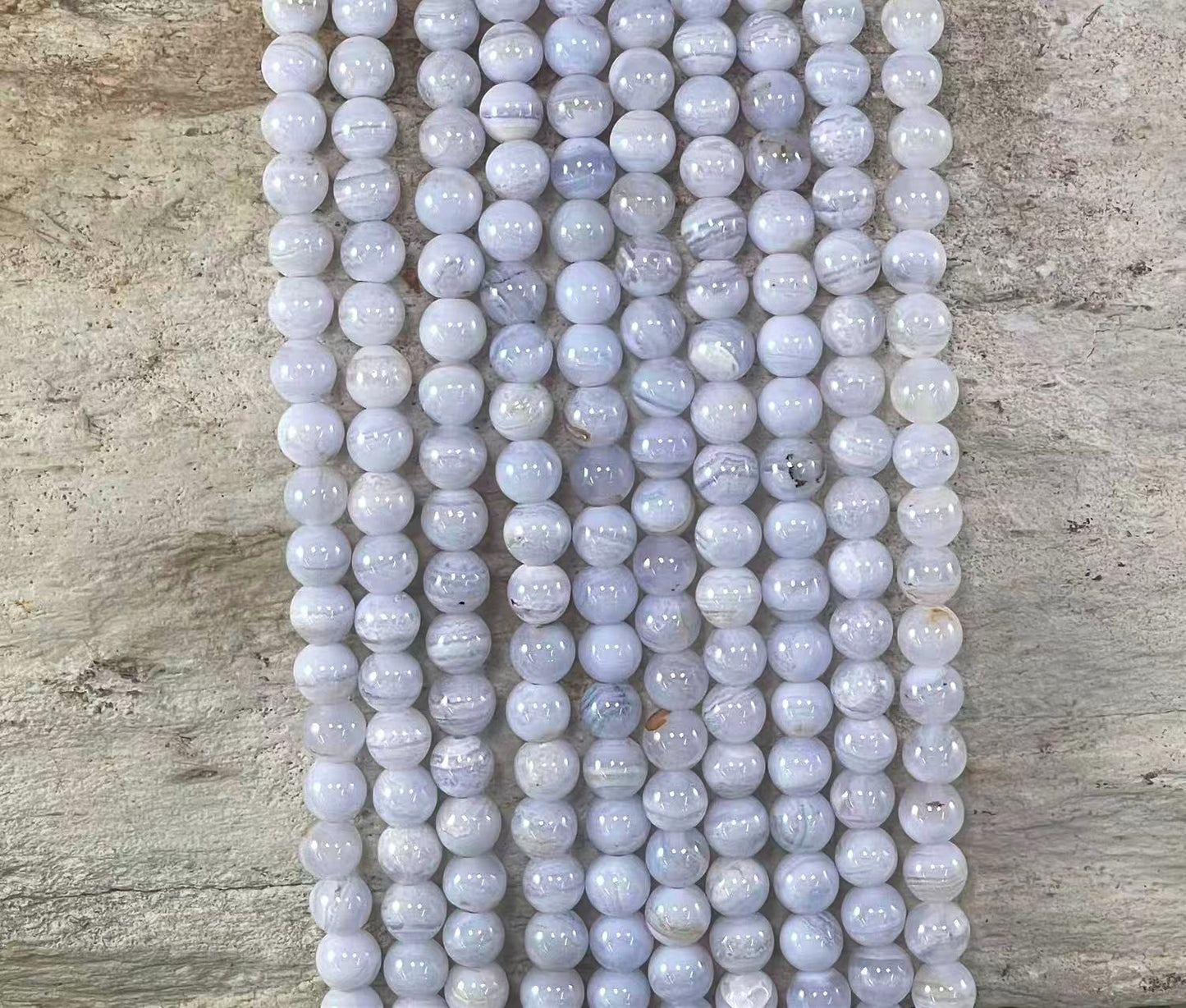 Blue Lace Agate Round 3mm 6mm