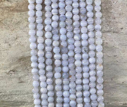 Blue Lace Agate Round 3mm 6mm