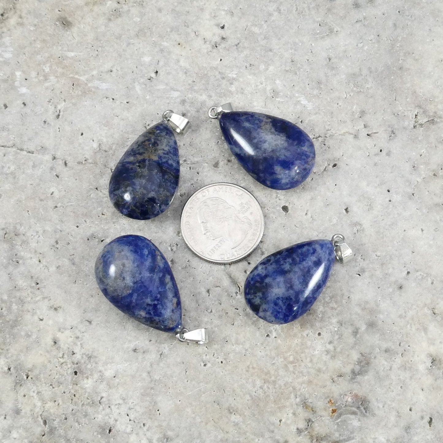 Sodalite 18x30mm Teardrop Pendant