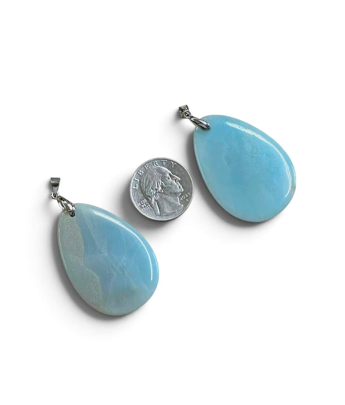 Amazonite Teardrop Shape Pendant, 32x46mm