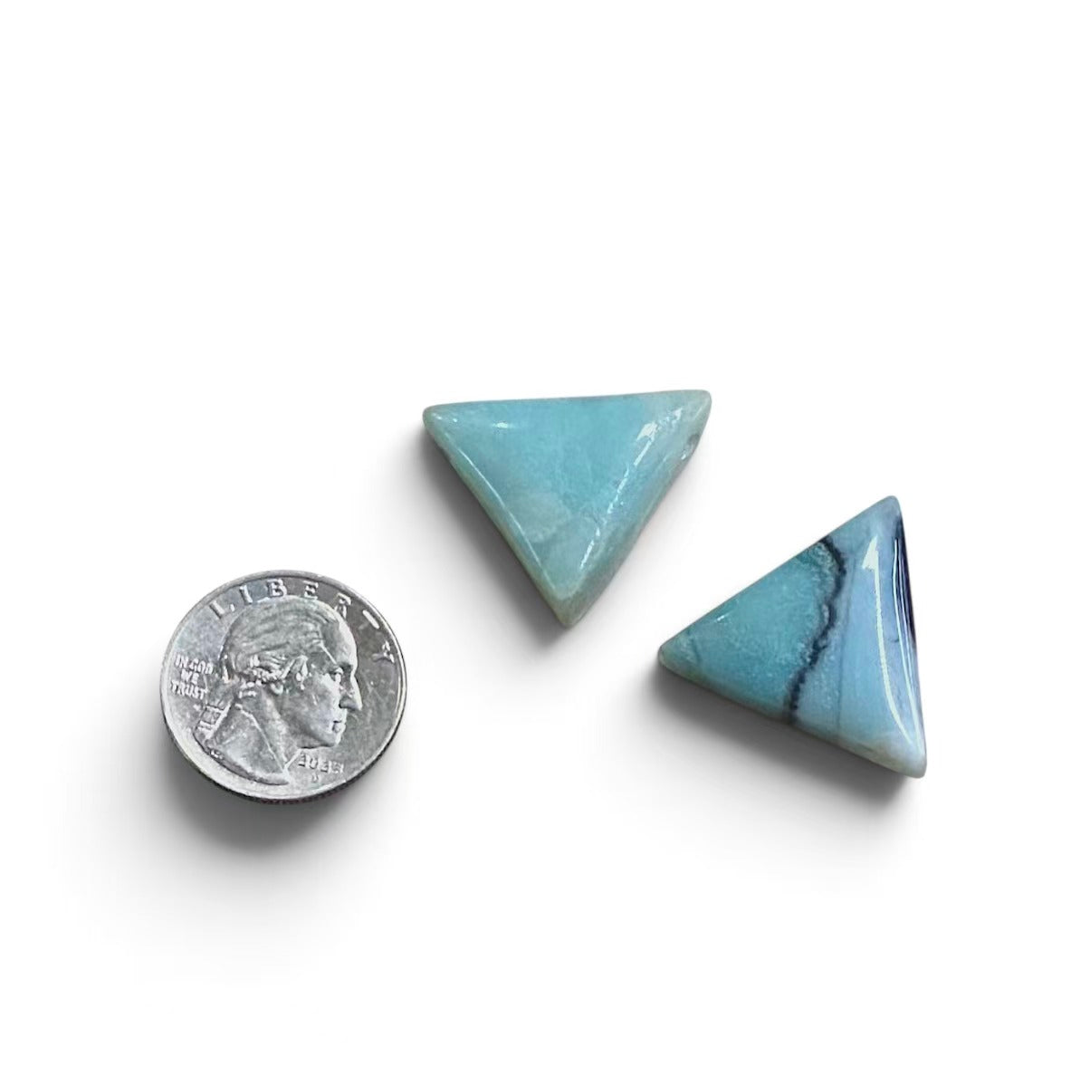 Multi Amazonite Triangle Shape Pendant 28x25mm