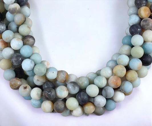 Matte Multi Color Amazonite Round