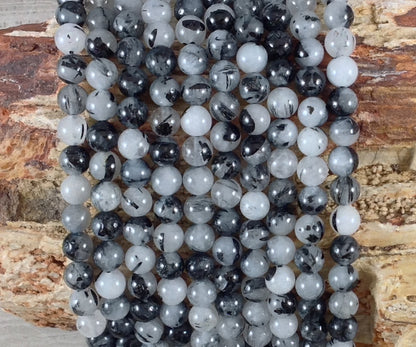 Black Rutilated Quartz Round