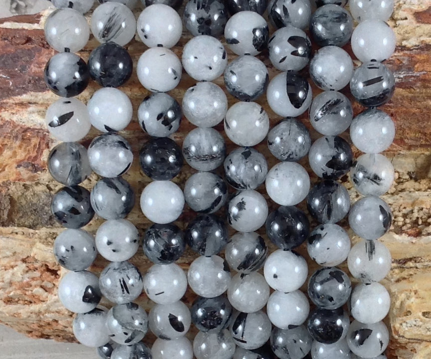 Black Rutilated Quartz Round