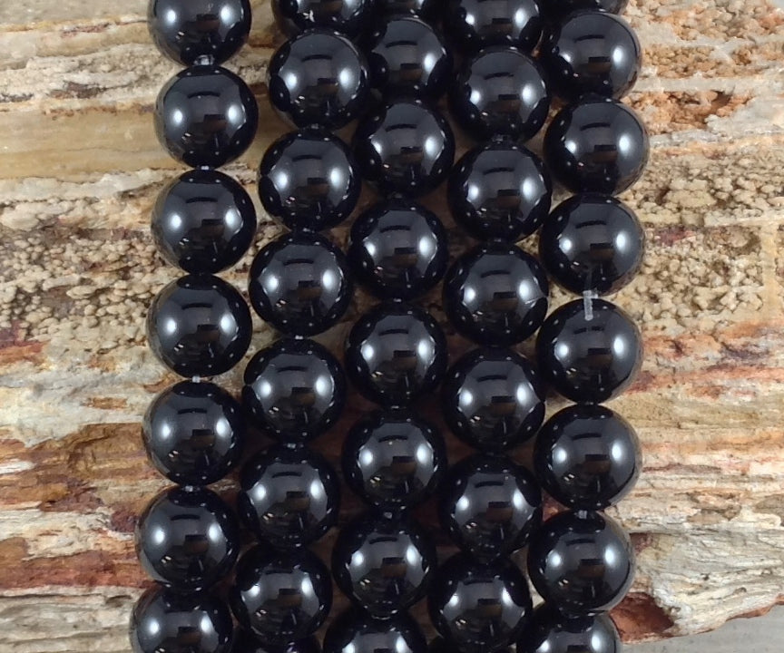 Black Onyx aka Black Agate Round