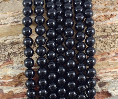 Black Onyx aka Black Agate Round