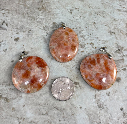 Sunstone, Pendant (1pc) -Round/Oval/Reuleaux Triangle Shapes