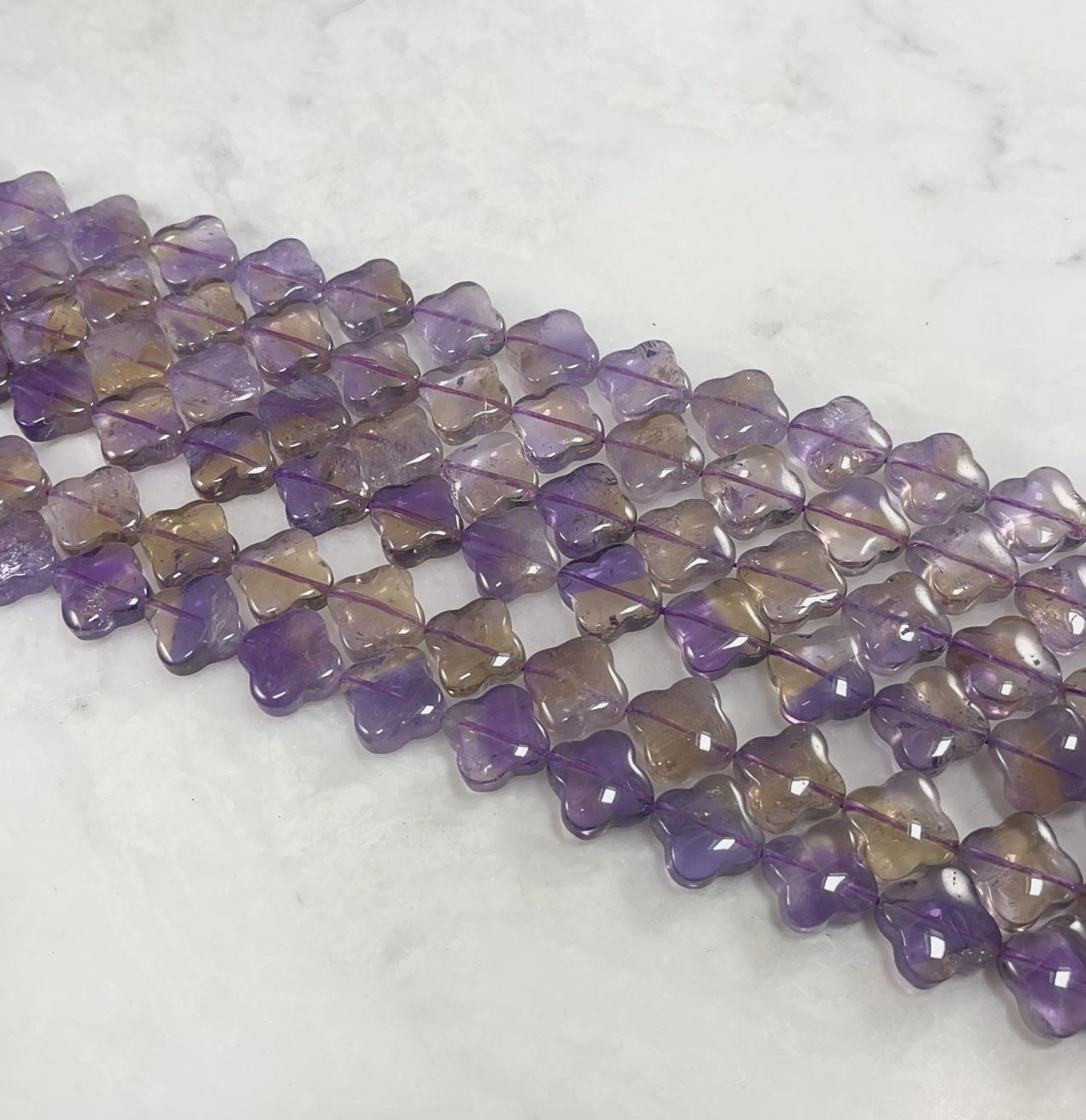 Ametrine 17x17mm 4 Leaf Clover